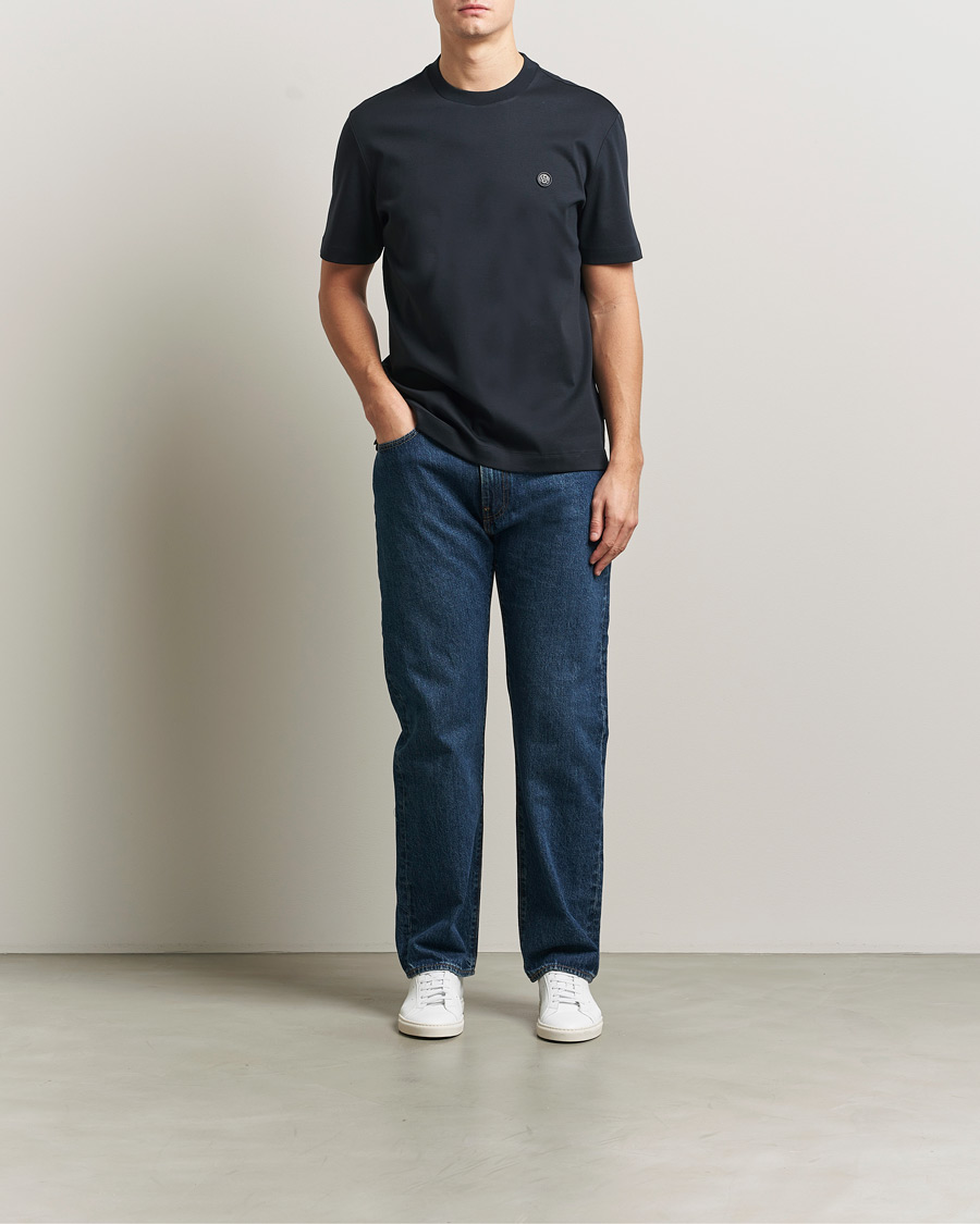 Uomini | T-shirt | BOSS BLACK | Taut Regular Fit T-Shirt Dark Blue