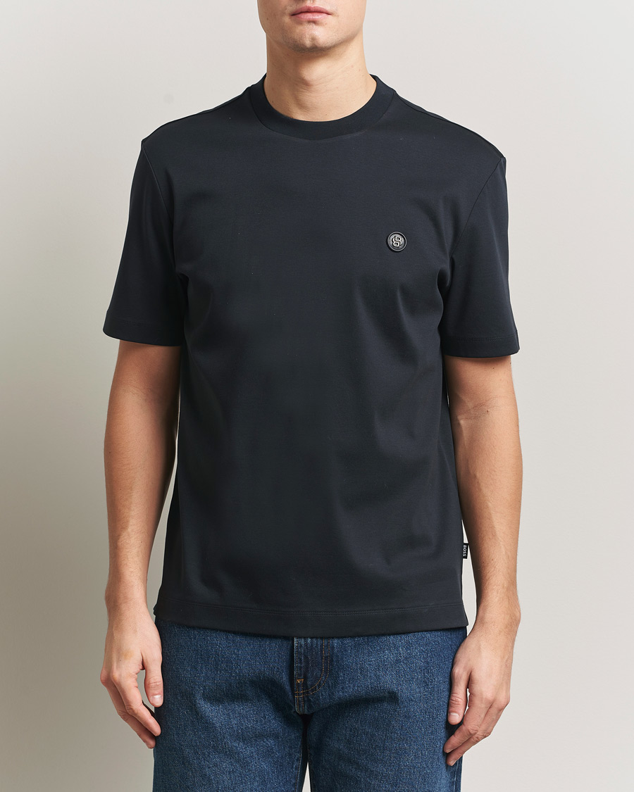 Uomini | T-shirt | BOSS BLACK | Taut Regular Fit T-Shirt Dark Blue