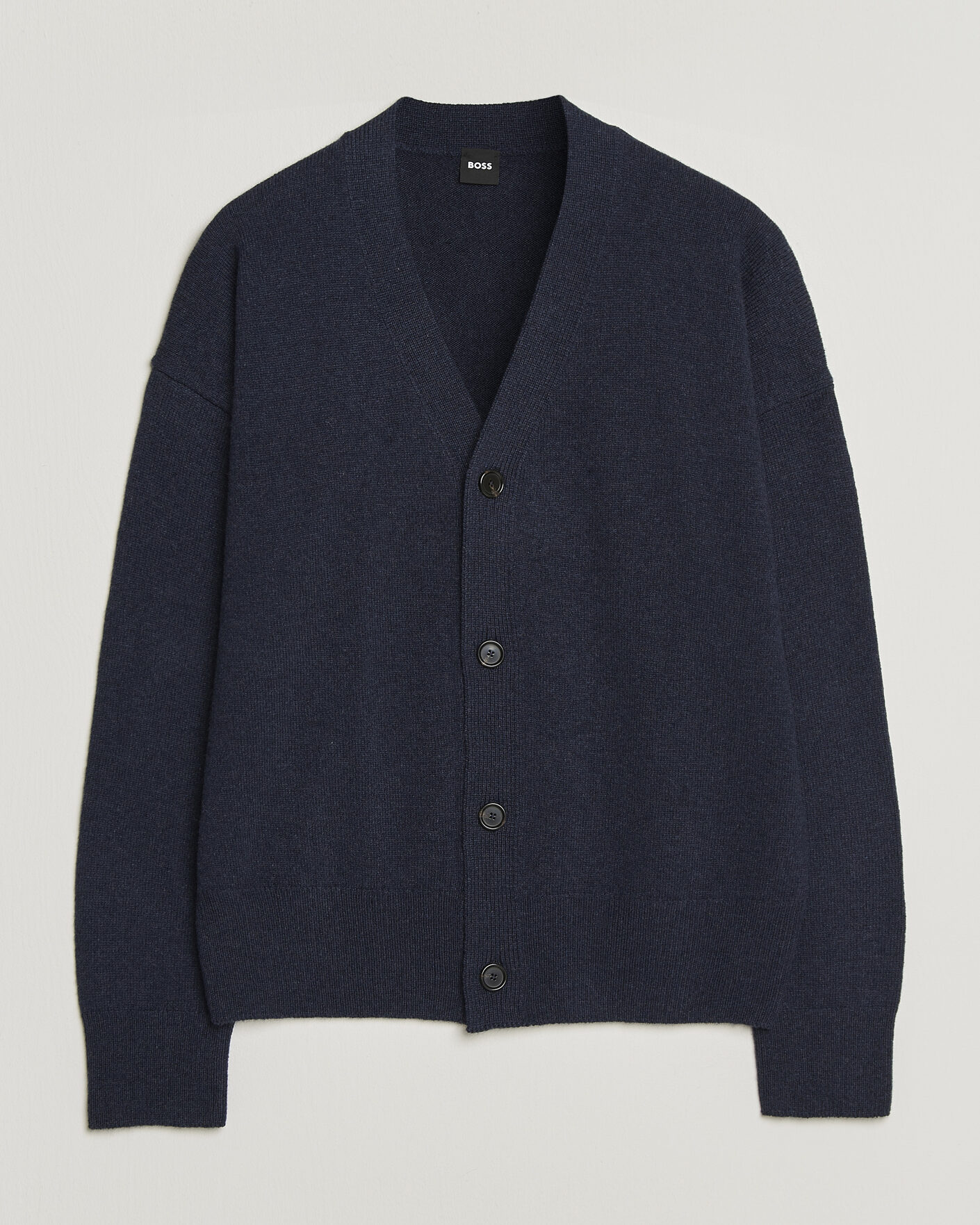 Uomini | Maglieria | BOSS BLACK | Ucone Wool Knitted Cardigan Dark Blue