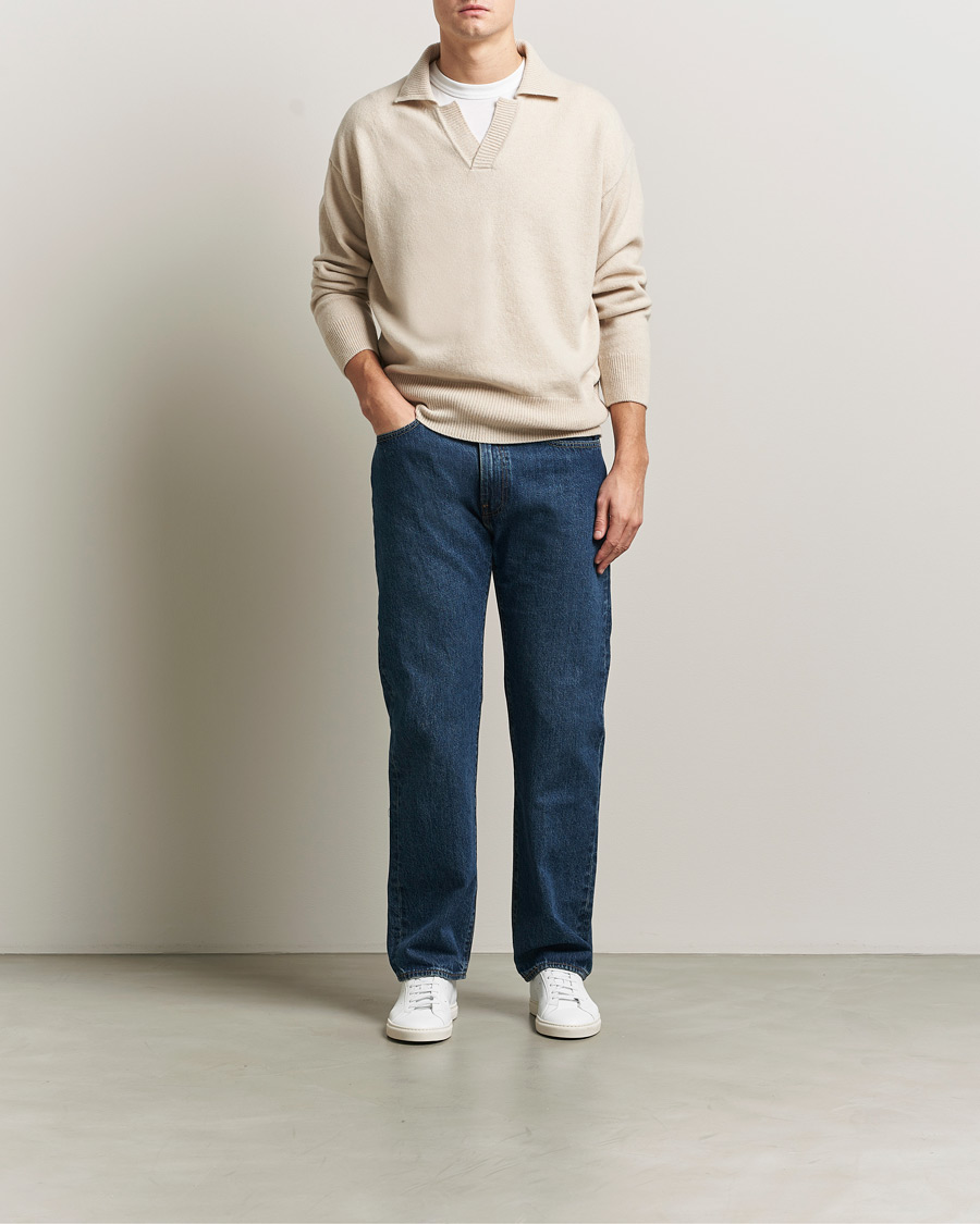Uomini | Maglieria | BOSS BLACK | Ucari Wool Knitted Polo Open White