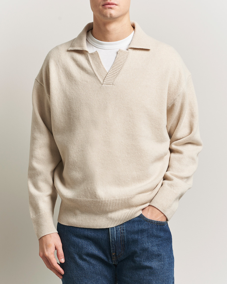 Uomini | Maglieria | BOSS BLACK | Ucari Wool Knitted Polo Open White