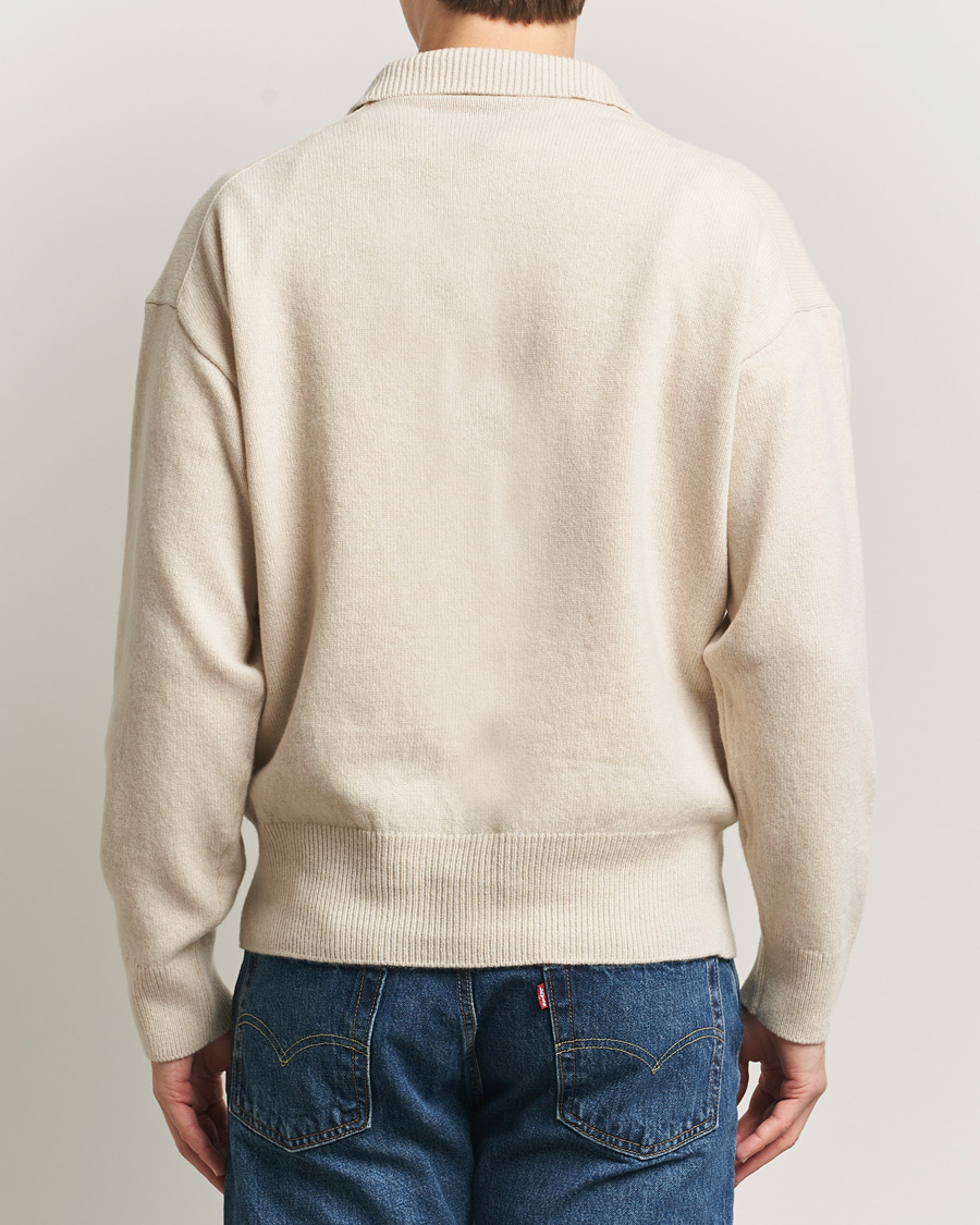 Uomini | Maglieria | BOSS BLACK | Ucari Wool Knitted Polo Open White