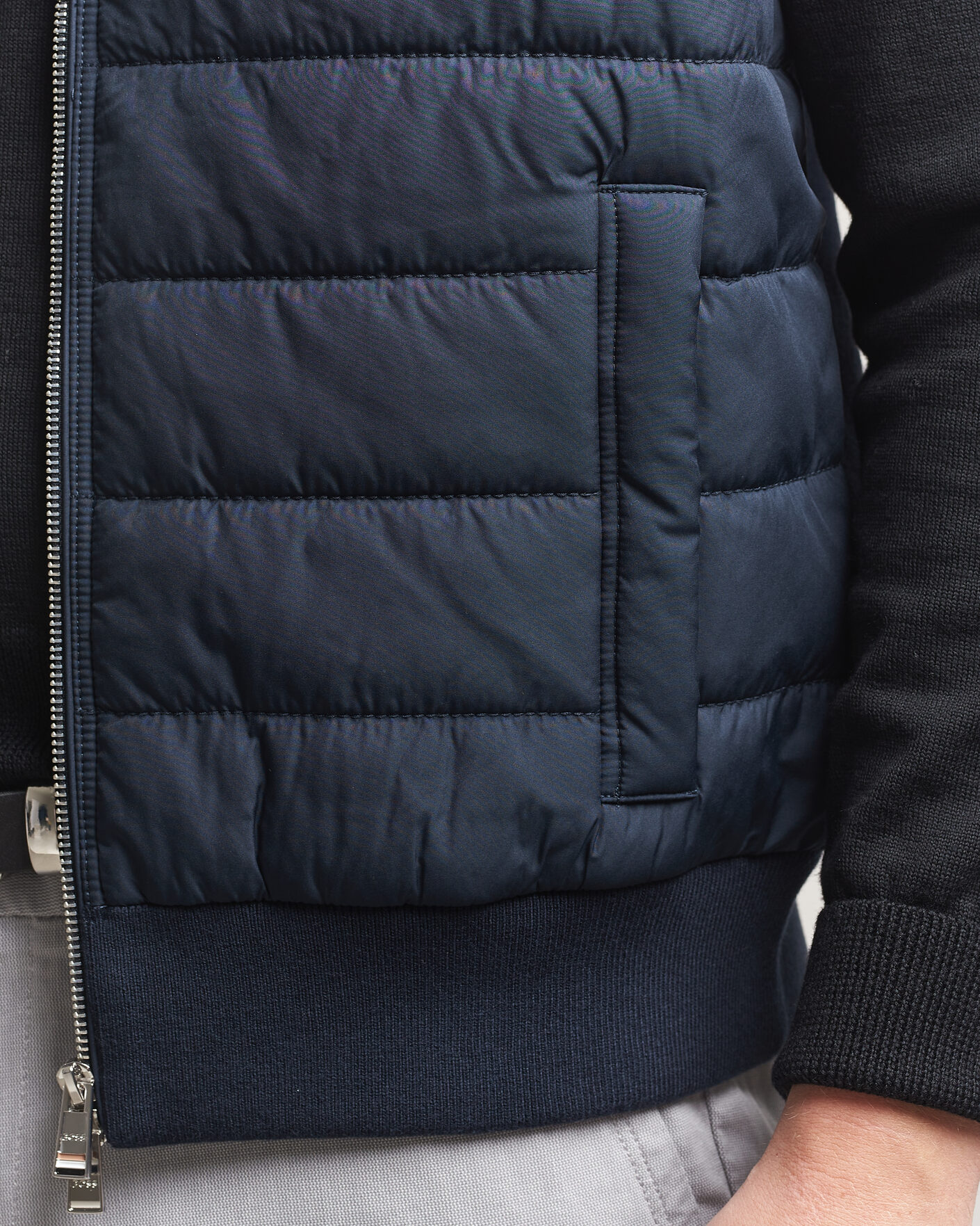 Uomini | Gilet | BOSS BLACK | Urwin Cotton/Wool Vest Dark Blue