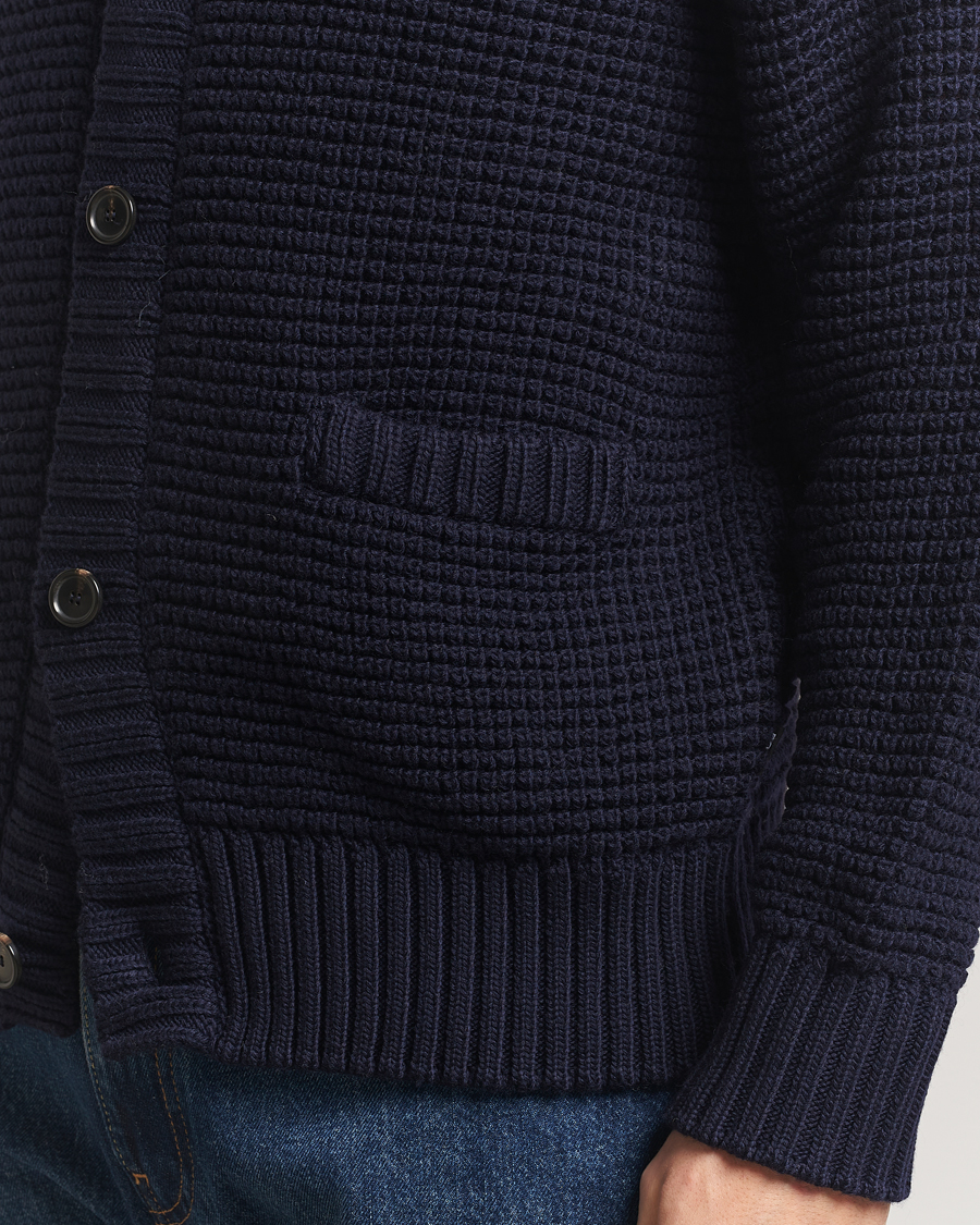 Uomini | Maglieria | BOSS BLACK | Ulivi Heavy Knitted Cardigan Dark Blue
