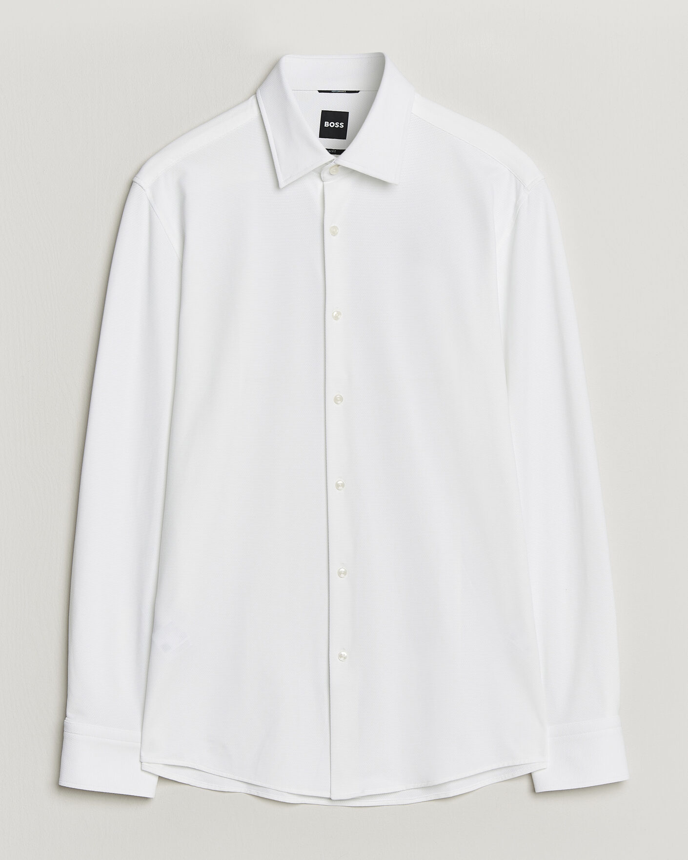 Uomini | Camicie | BOSS BLACK | Hank Structured Jersey Shirt White