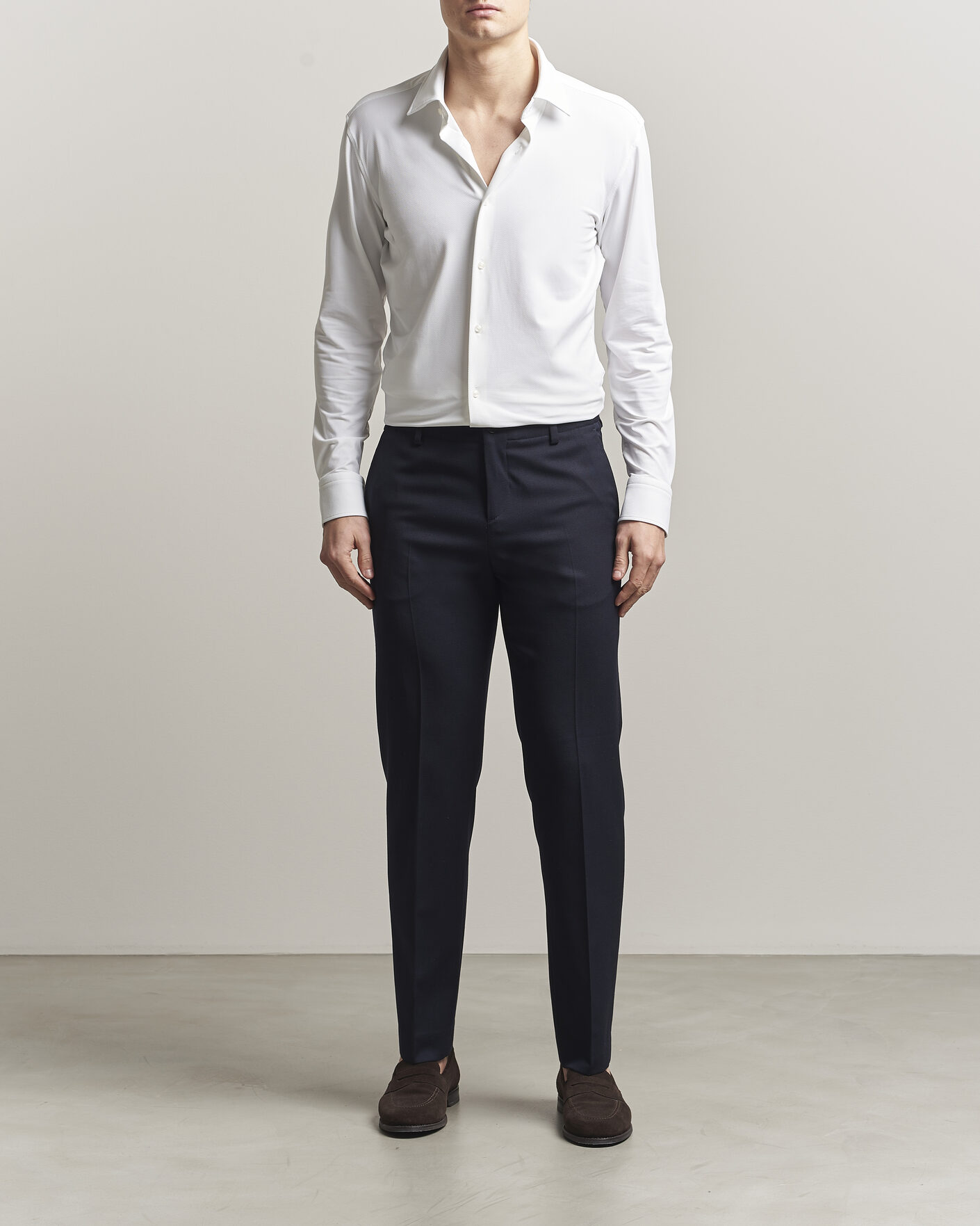 Uomini | Camicie | BOSS BLACK | Hank Structured Jersey Shirt White