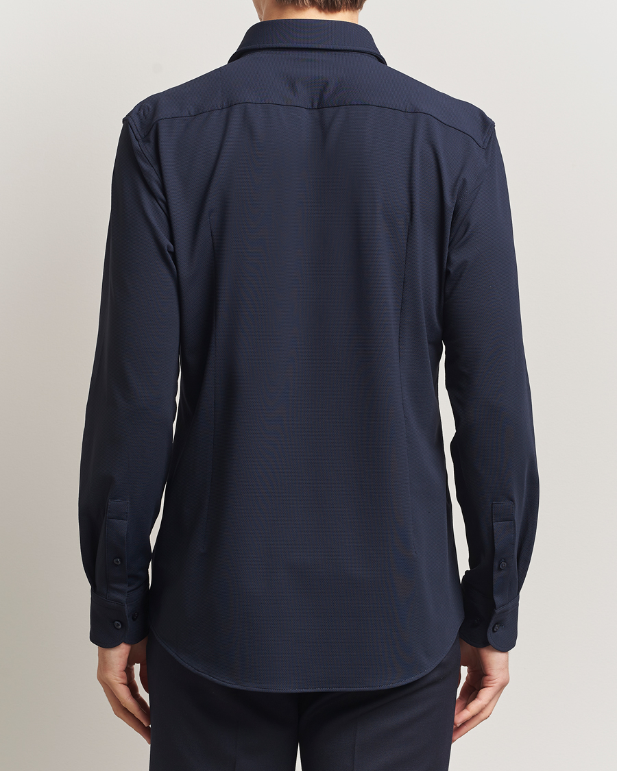 Uomini | Camicie | BOSS BLACK | Hank Structured Jersey Shirt Dark Blue