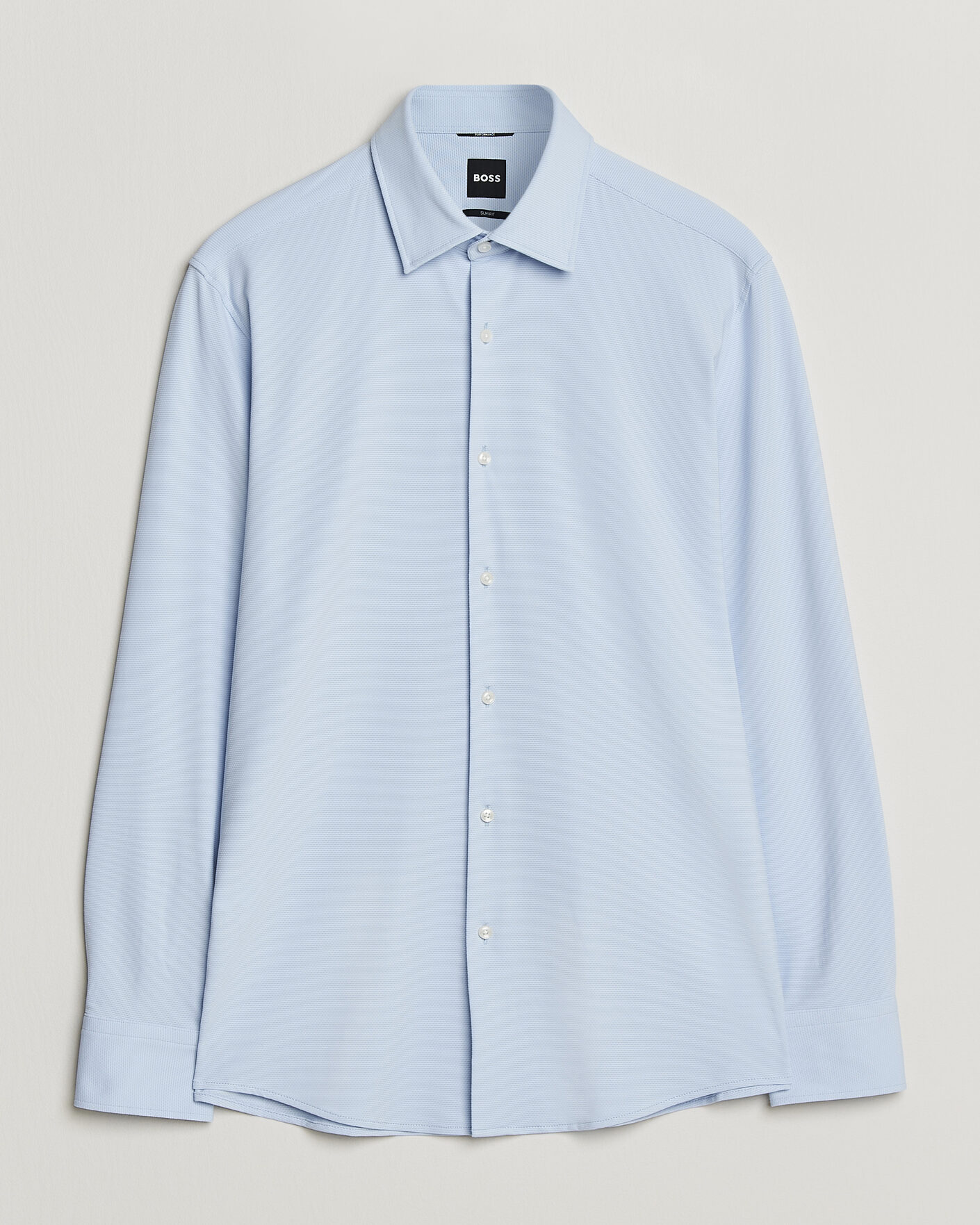 Uomini | Camicie | BOSS BLACK | Hank Structured Jersey Shirt Light Blue