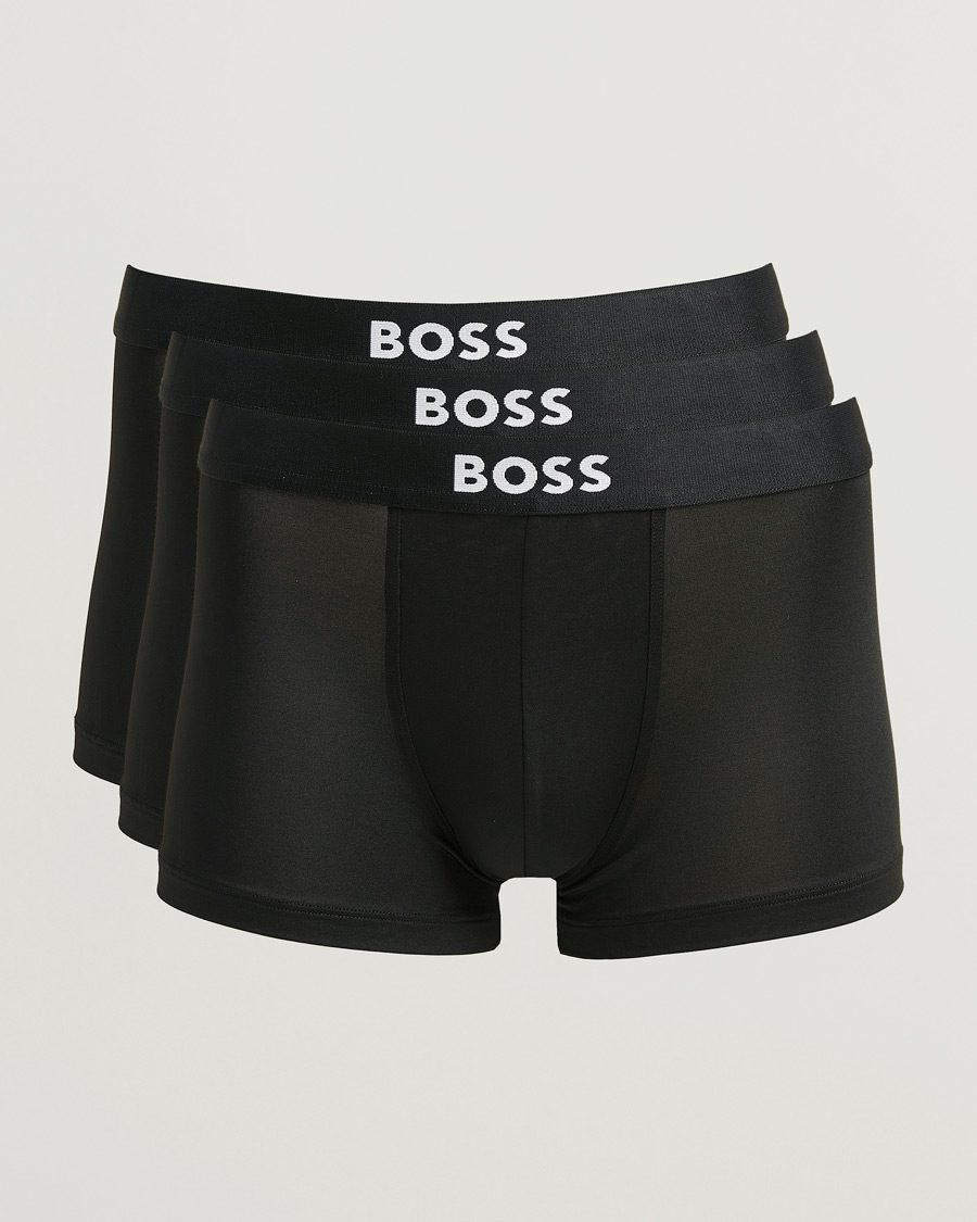 Uomini | Biancheria intima | BOSS BLACK | 3-Pack Microfibre Trunk Black