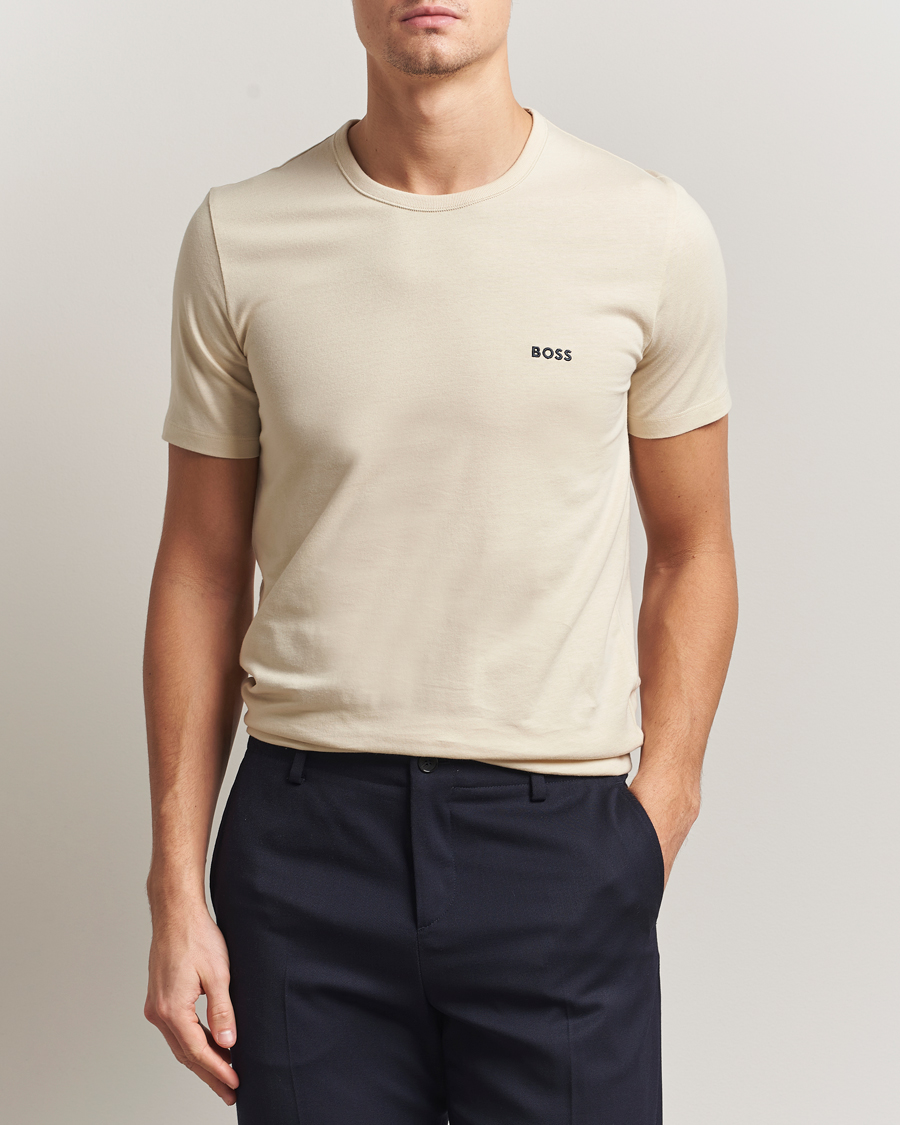 Uomini | T-shirt | BOSS BLACK | 3-Pack Crew Neck T-Shirt Beige/Navy/Black