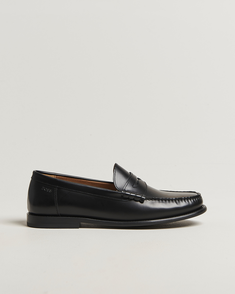 Uomini | Mocassini | BOSS BLACK | Tevan Leather Moccasin Black