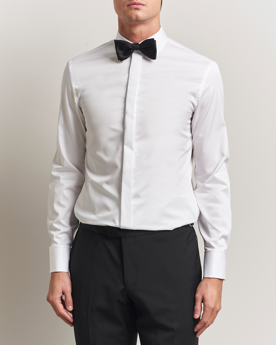 Uomini | Camicie | Tiger of Sweden | Adley Tuxedo Shirt Pure White