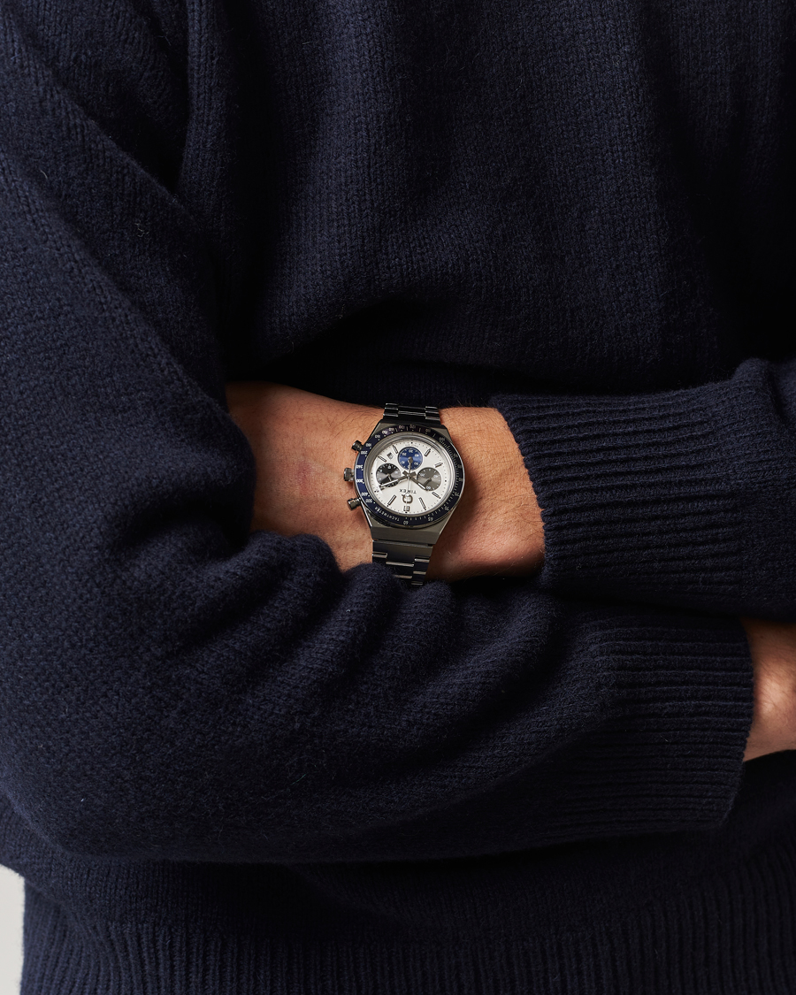 Uomini | Timex Q Chronograph Tonal Sub Dials 40mm White Dial | Timex | Q Chronograph Tonal Sub Dials 40mm White Dial