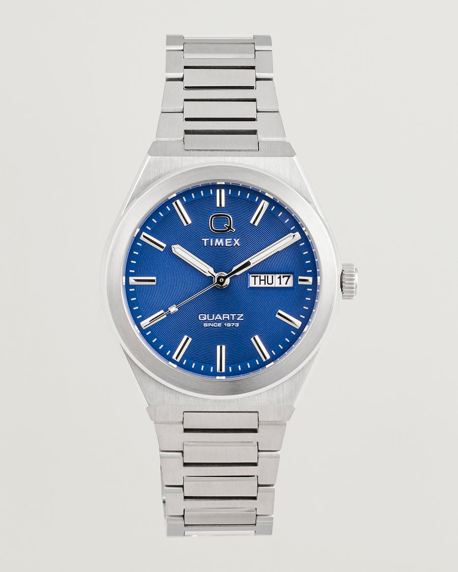 Uomini | Timex Q Continental Day/Date 38mm Blue Dial | Timex | Q Continental Day/Date 38mm Blue Dial