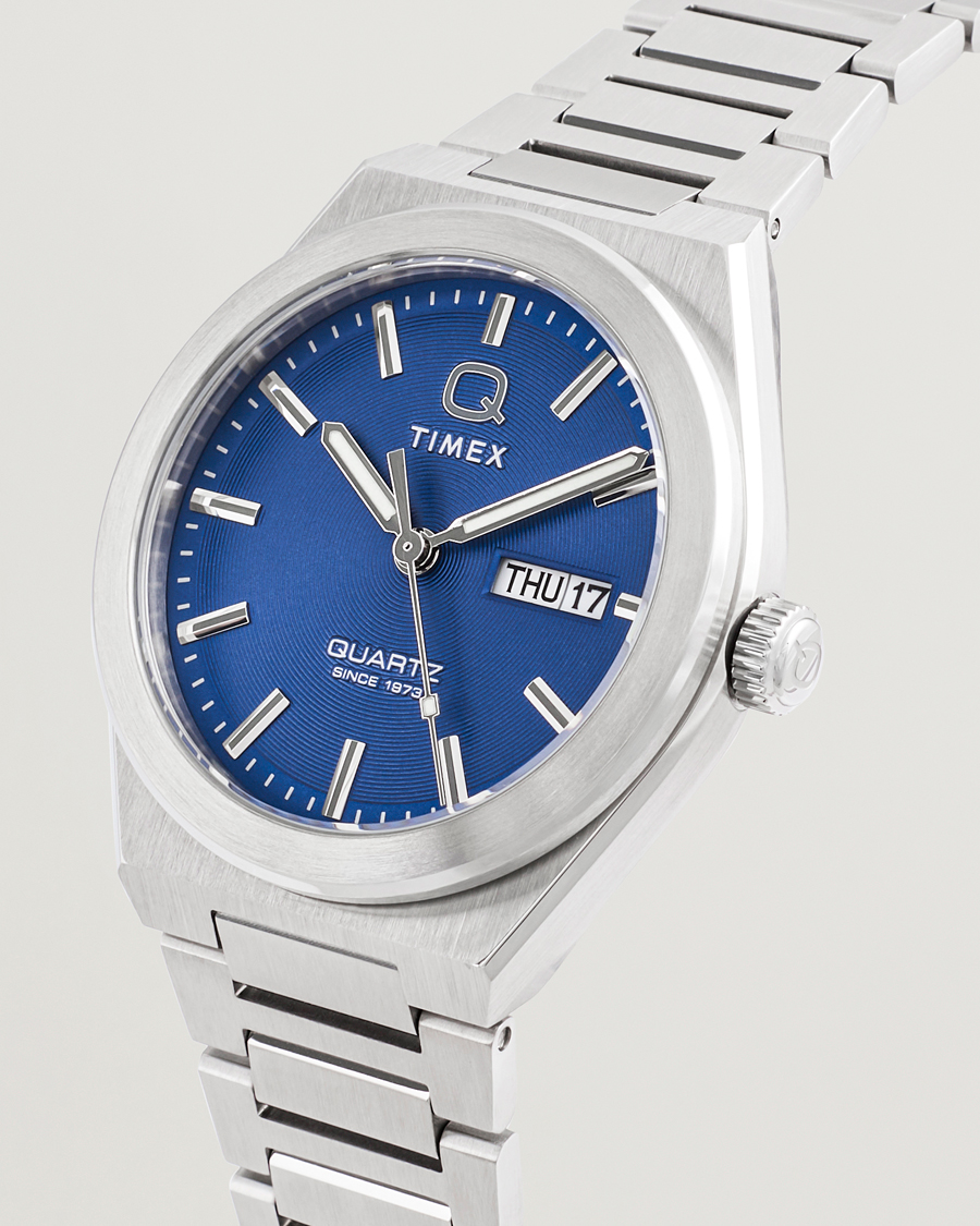 Uomini | Timex Q Continental Day/Date 38mm Blue Dial | Timex | Q Continental Day/Date 38mm Blue Dial