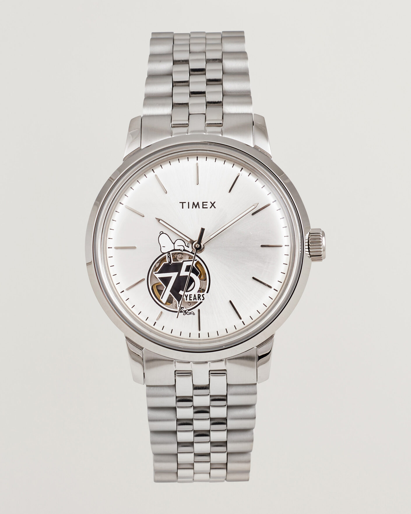 Uomini | Timex Timex X Peanuts Snoopy Marlin Automatic 40mm Silver | Timex | X Peanuts Snoopy Marlin Automatic 40mm Silver