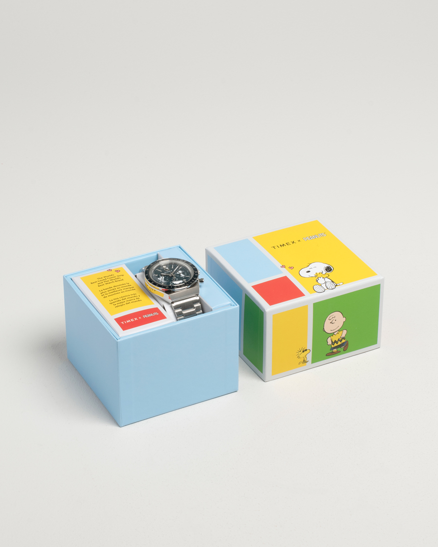Uomini | Timex Timex X Peanuts Q Chronograph Snoopy 40mm Blue Dial | Timex | X Peanuts Q Chronograph Snoopy 40mm Blue Dial