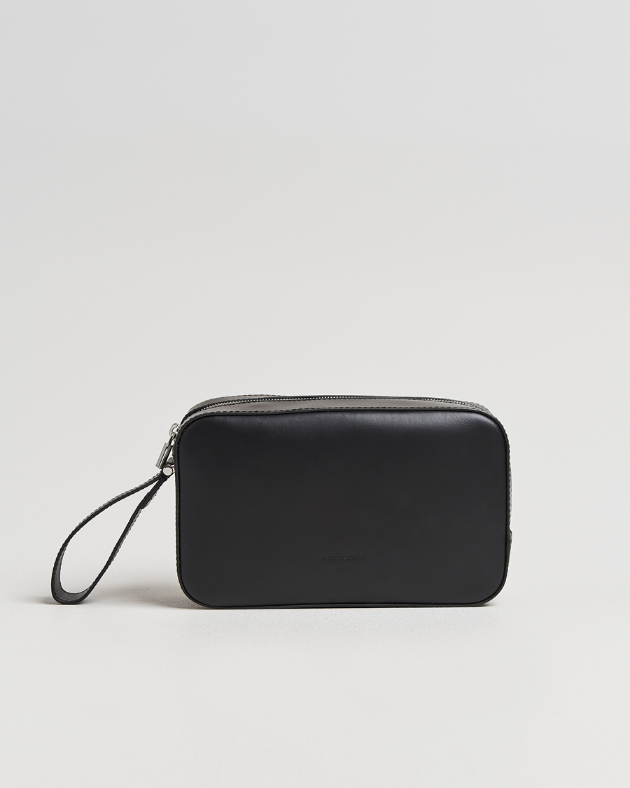 Uomini | Borse | Tiger of Sweden | Balnea Smooth Leather Washbag Black