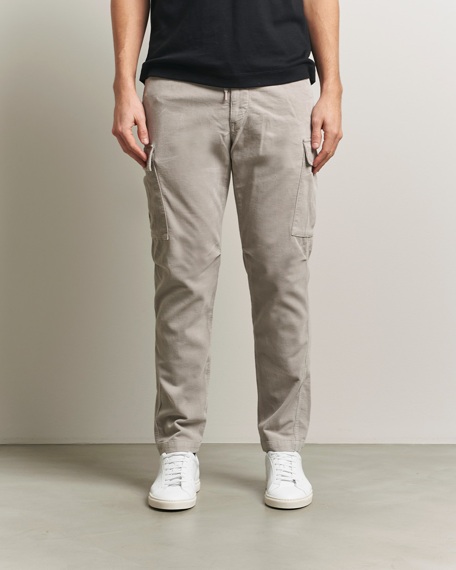 Uomini | Pantaloni | Polo Ralph Lauren | Corduroy Cargo Pants Grey Dawn