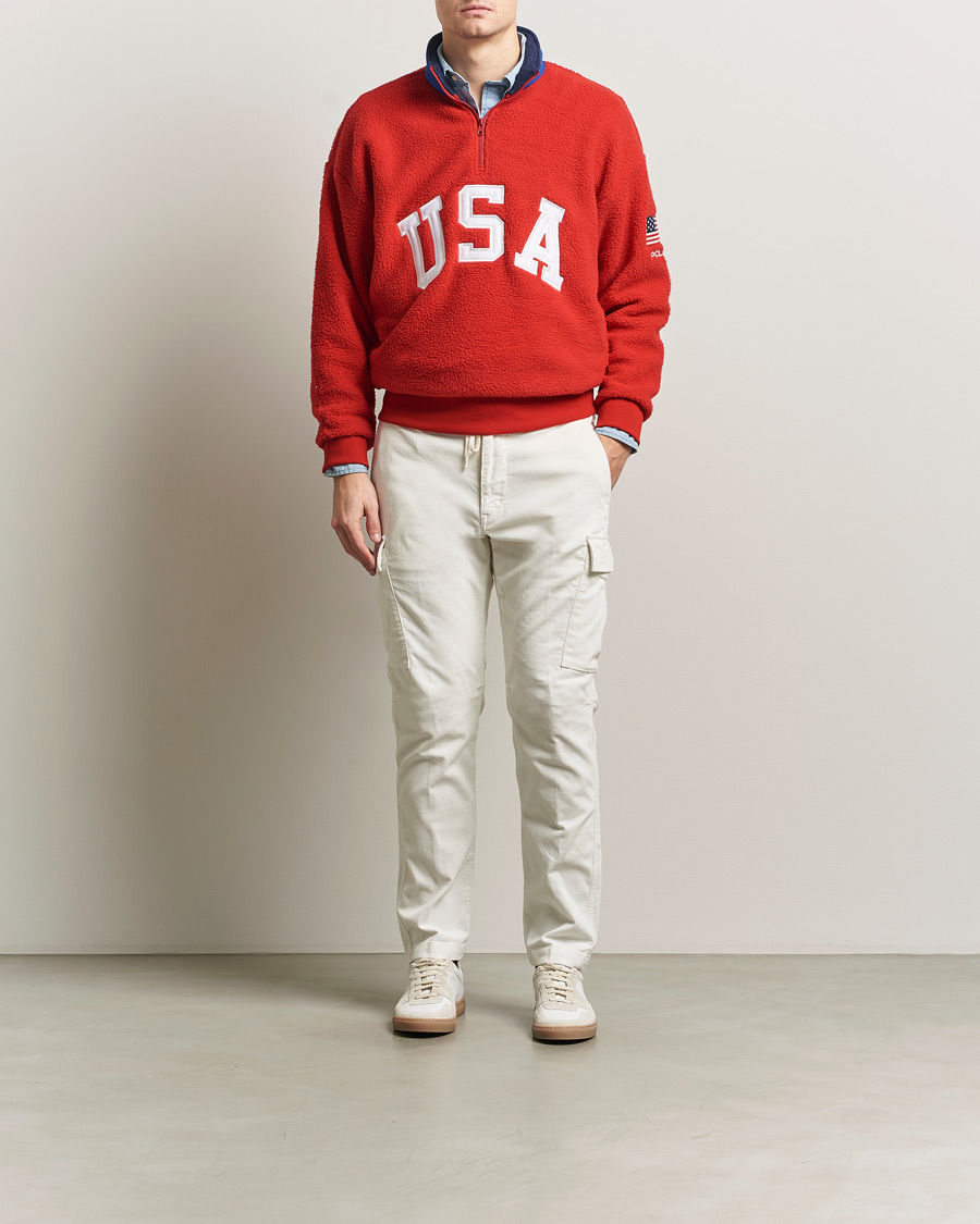 Uomini | Pantaloni | Polo Ralph Lauren | Corduroy Cargo Pants Antique Cream