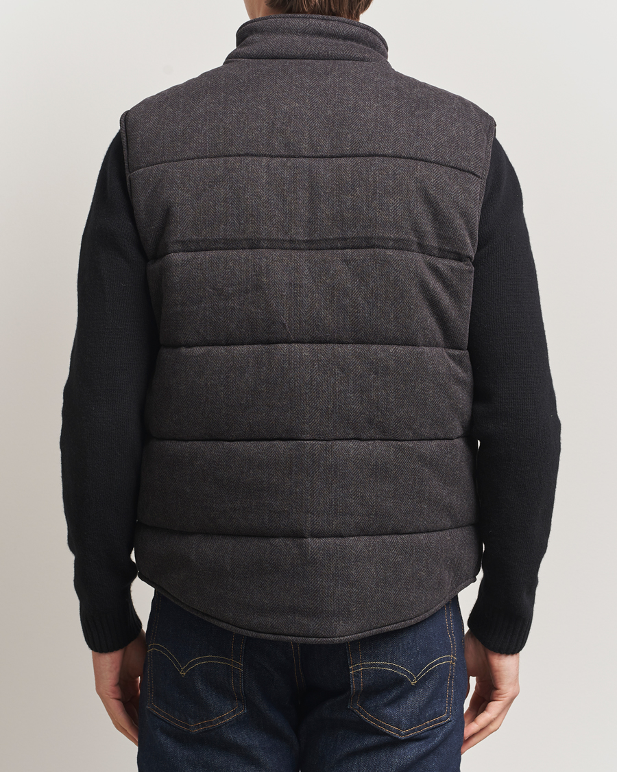 Uomini | Gilet | Polo Ralph Lauren | Knitted Herringbone Vest Dark Charcoal Heather