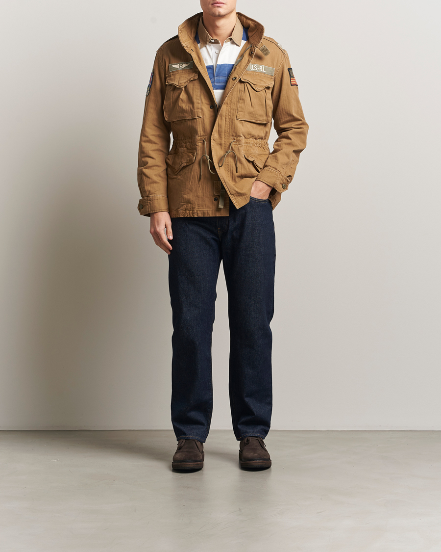 Uomini | Giacche | Polo Ralph Lauren | Herringbone Field Patch Jacket Sandsurf