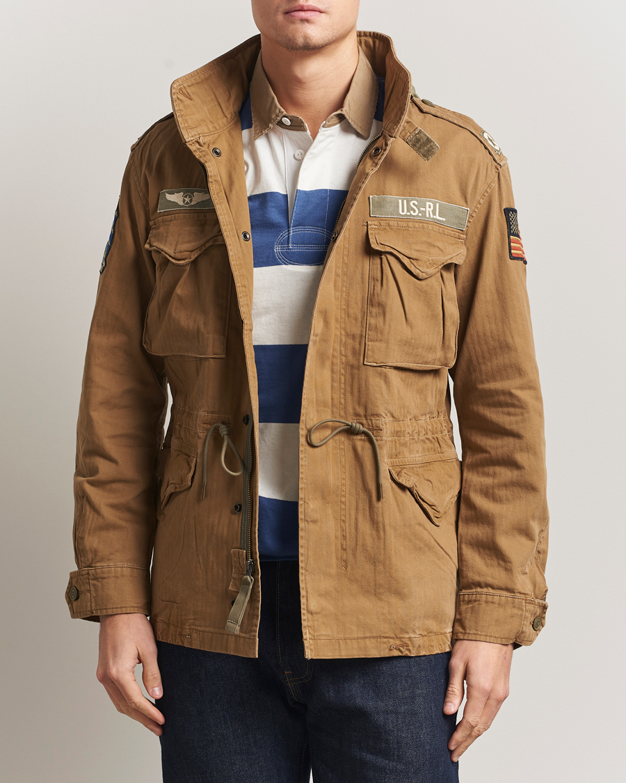 Uomini | Giacche | Polo Ralph Lauren | Herringbone Field Patch Jacket Sandsurf