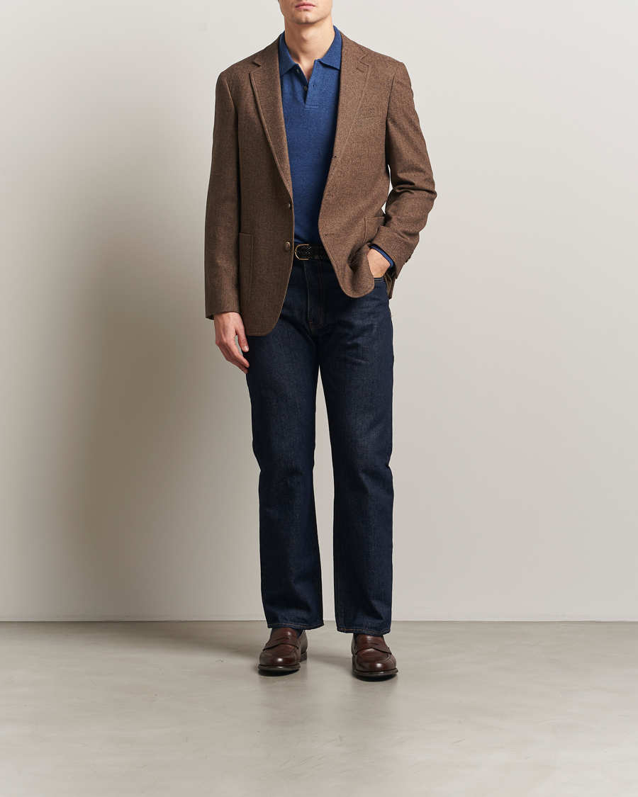 Uomini | Blazers | Polo Ralph Lauren | Herringbone Single Breasted Sportcoat Brown/Tan