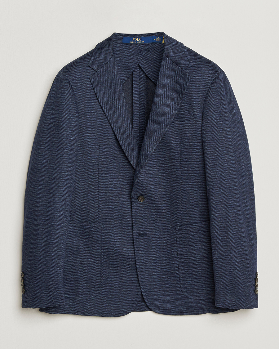 Uomini | Blazers | Polo Ralph Lauren | Herringbone Single Breasted Sportcoat Navy Multi