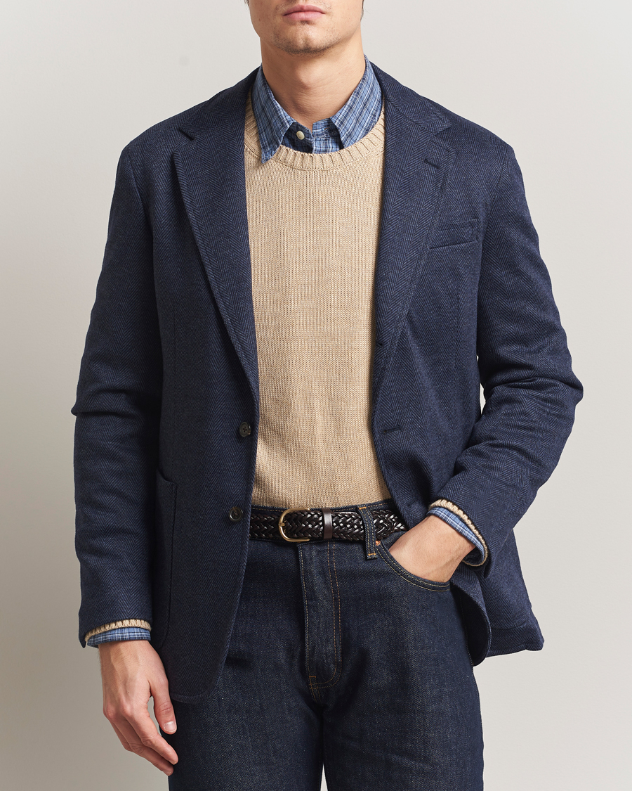 Uomini | Blazers | Polo Ralph Lauren | Herringbone Single Breasted Sportcoat Navy Multi