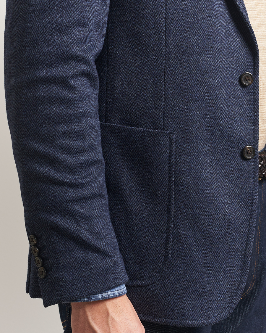 Uomini | Blazers | Polo Ralph Lauren | Herringbone Single Breasted Sportcoat Navy Multi