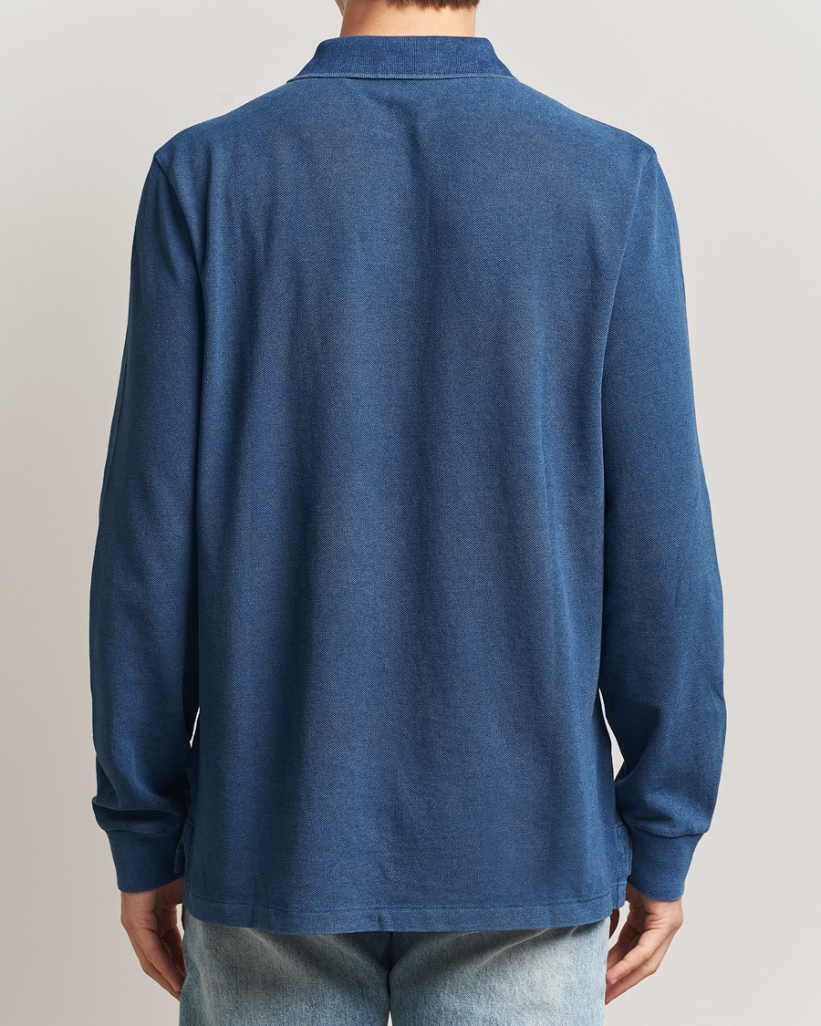 Uomini | Polo | Polo Ralph Lauren | Custom Slim Fit Long Sleeve Polo Shirt Medium Indigo