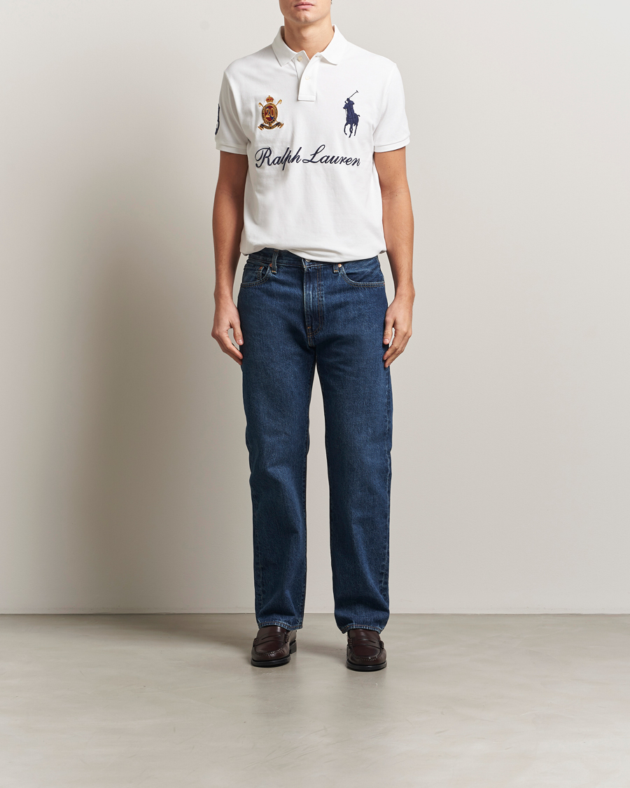 Uomini | Polo | Polo Ralph Lauren | Custom Slim Fit Big Pony Polo White