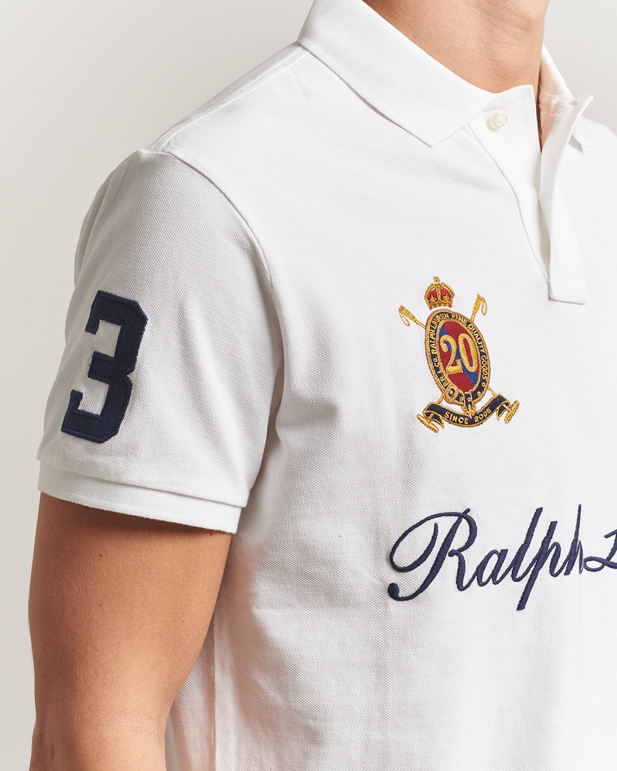 Uomini | Polo | Polo Ralph Lauren | Custom Slim Fit Big Pony Polo White