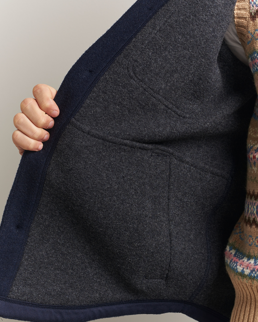 Uomini | Camicie | Polo Ralph Lauren | Brushed Double Knitted Overshirt Worth Navy Heather