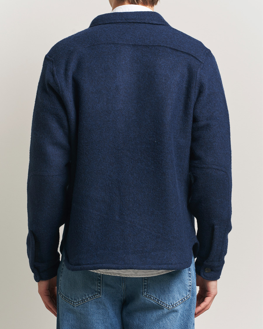 Uomini | Camicie | Polo Ralph Lauren | Felted Wool Pocket Shirt RL Navy