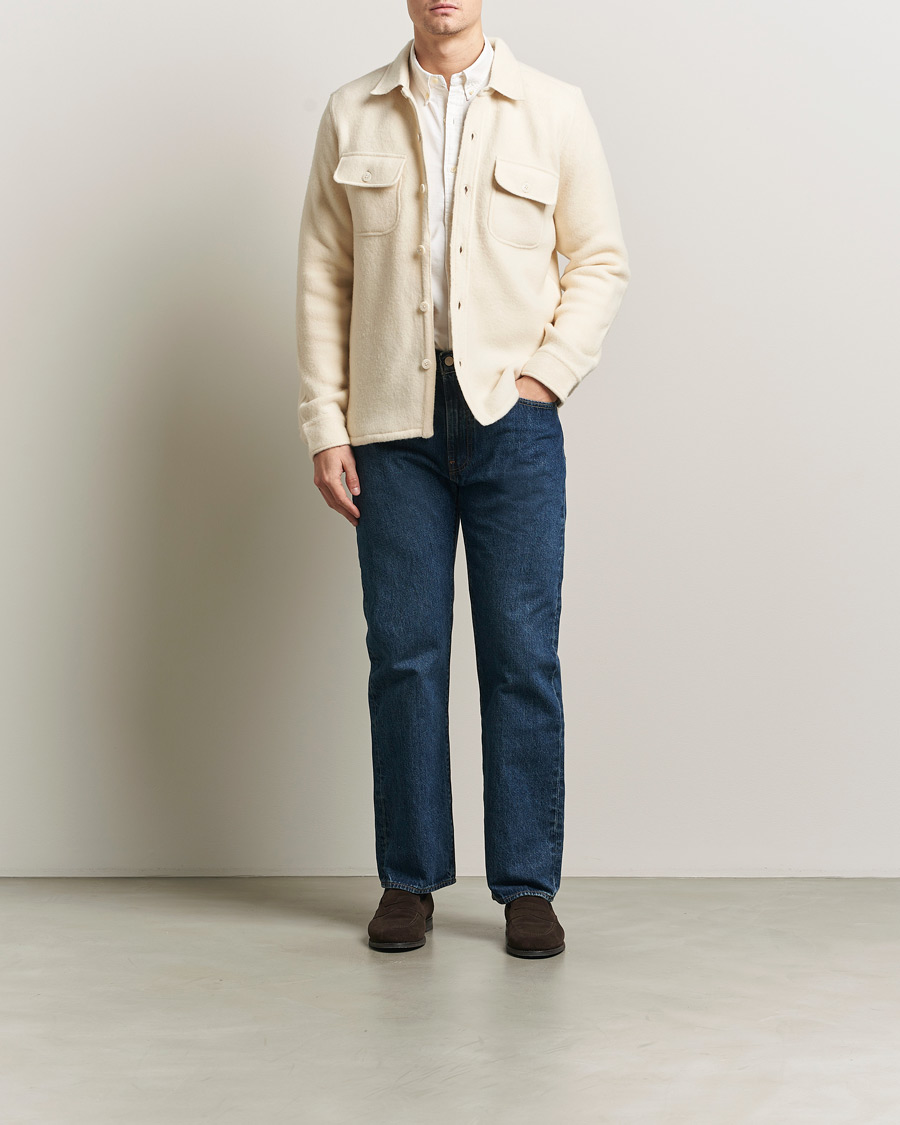 Uomini | Camicie | Polo Ralph Lauren | Felted Wool Pocket Shirt Andover Cream