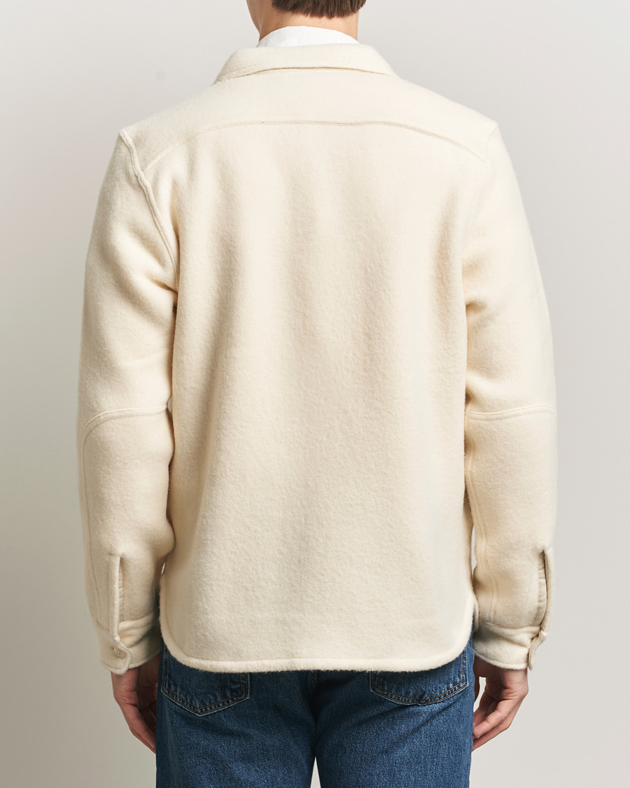 Uomini | Camicie | Polo Ralph Lauren | Felted Wool Pocket Shirt Andover Cream