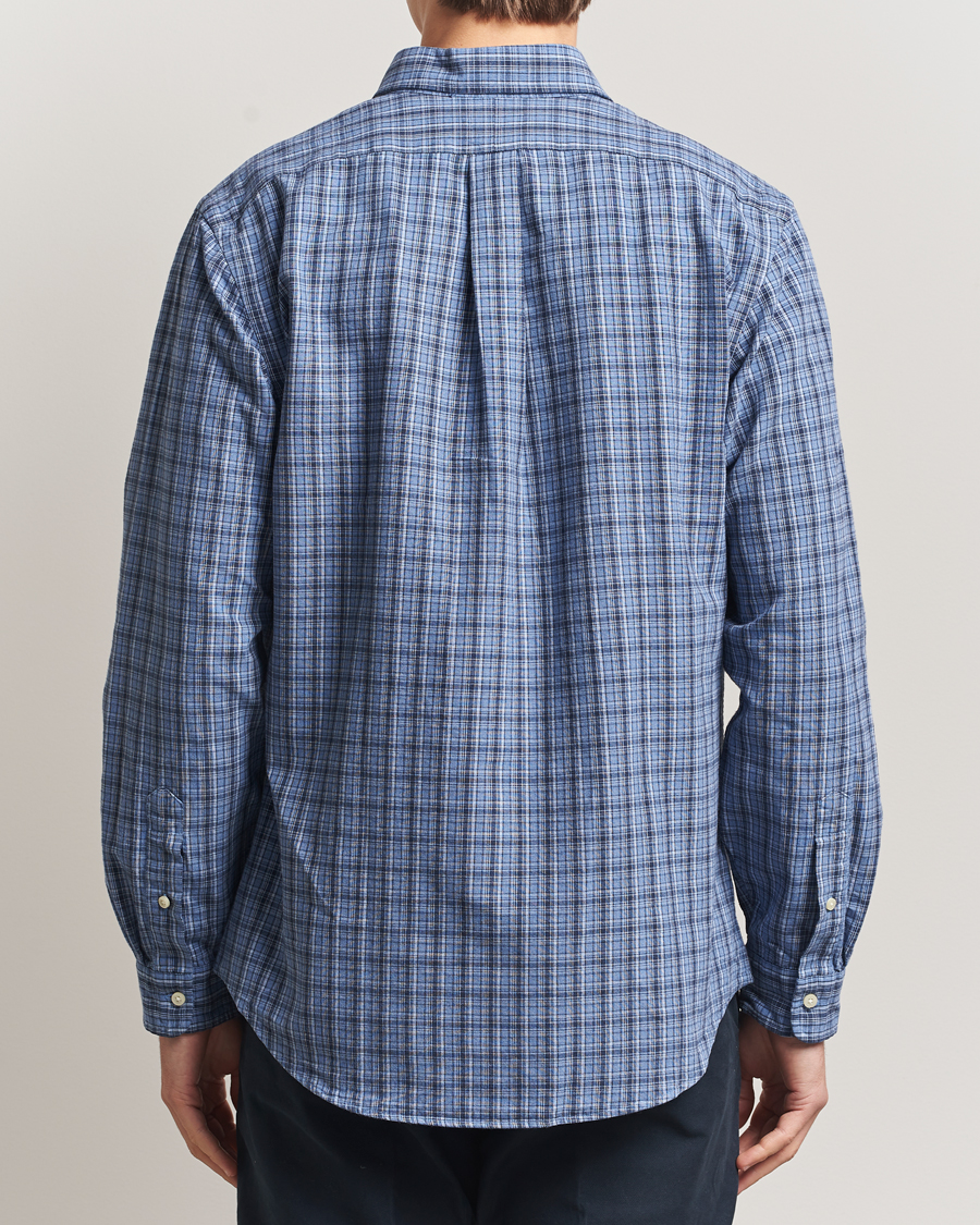 Uomini | Camicie | Polo Ralph Lauren | Custom Fit Checked Shirt Blue Heather Multi