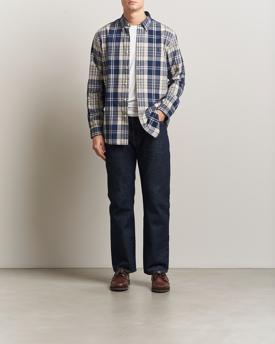 Uomini | Camicie | Polo Ralph Lauren | Custom Fit Checked Shirt White/Navy Multi