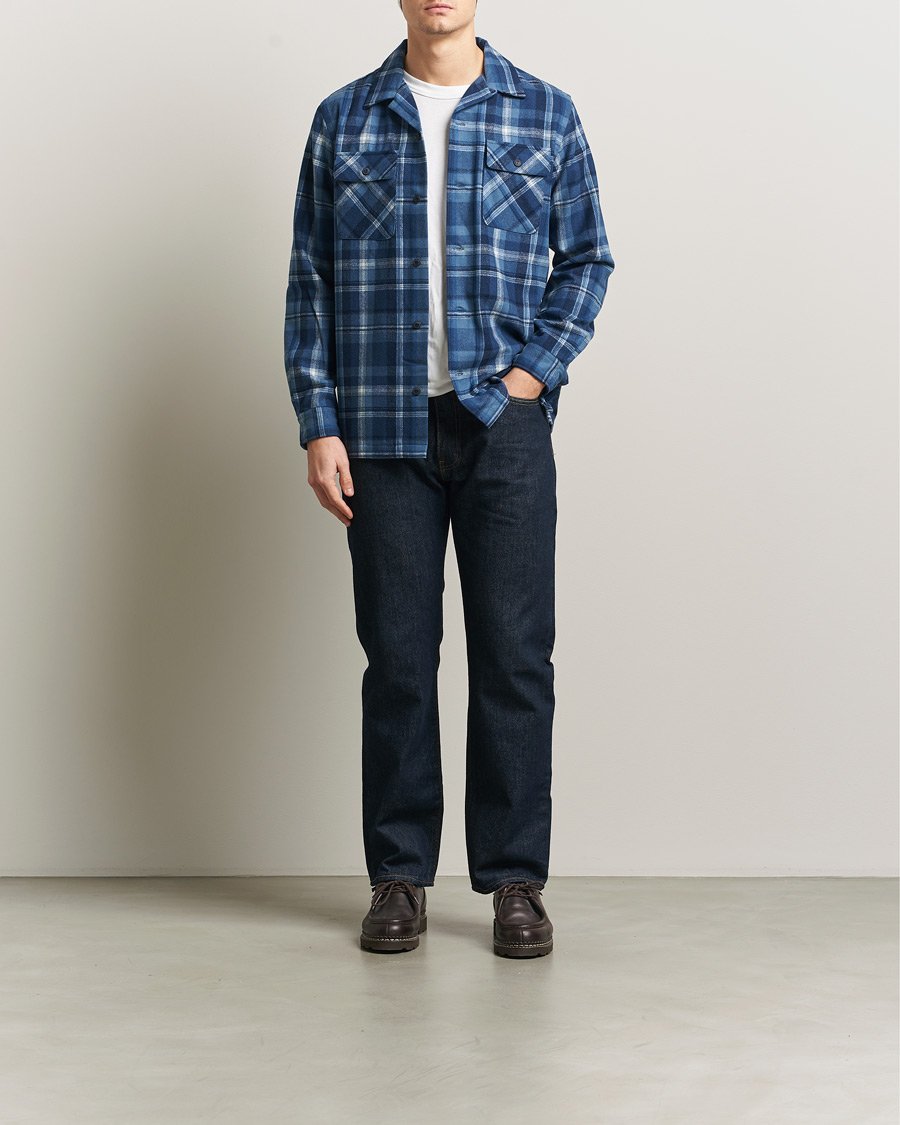 Uomini | Camicie | Polo Ralph Lauren | Plainweave Wool Pocket Shirt Blue Heather Multi