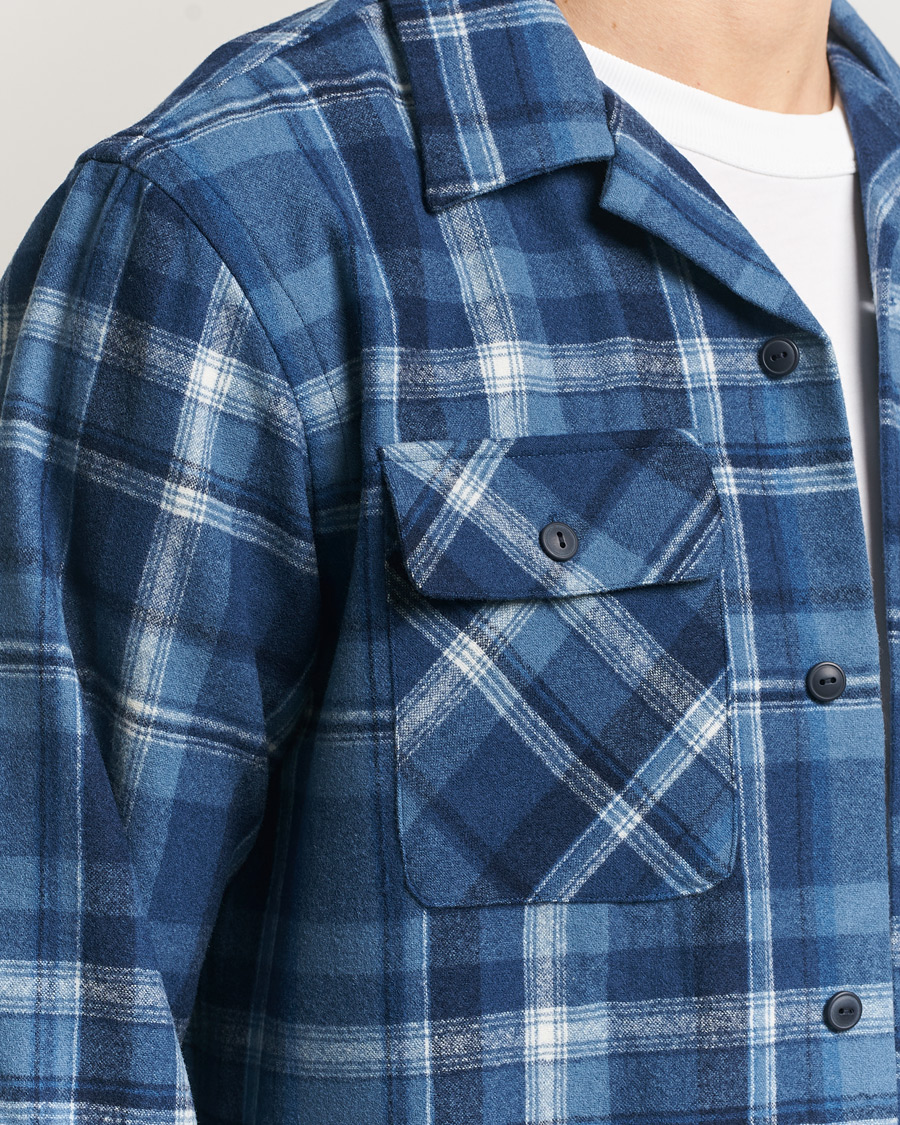 Uomini | Camicie | Polo Ralph Lauren | Plainweave Wool Pocket Shirt Blue Heather Multi