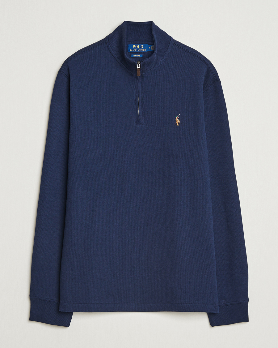 Uomini | Maglieria | Polo Ralph Lauren | Double Knitted Half Zip Cruise Navy