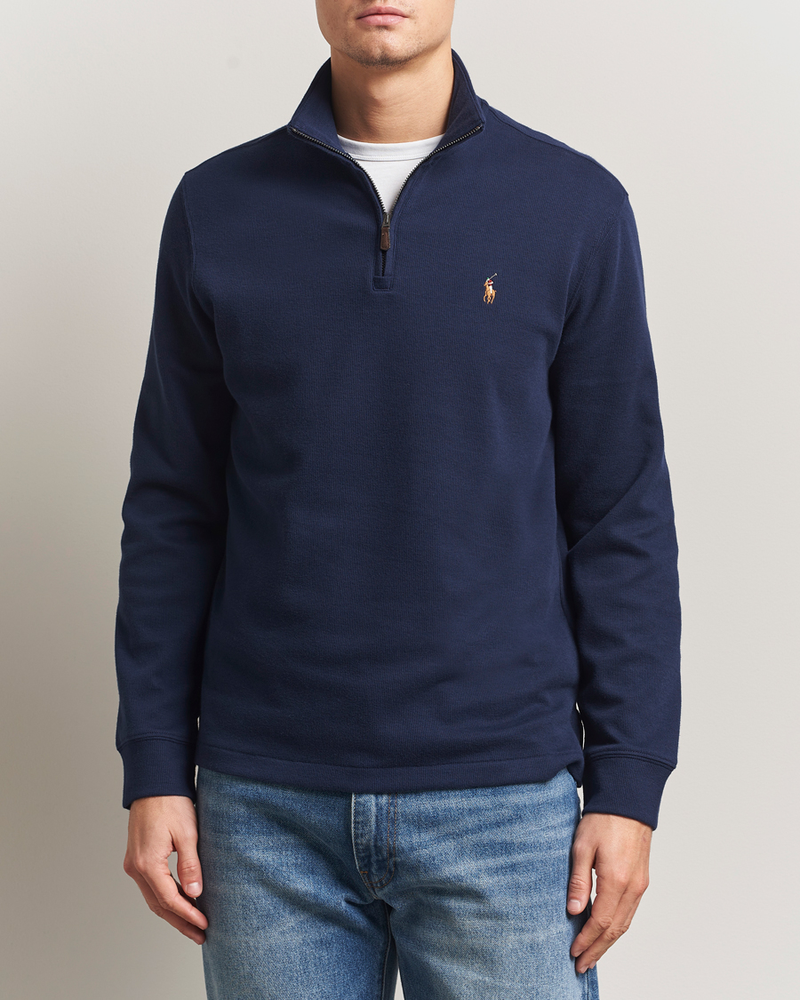 Uomini | Maglieria | Polo Ralph Lauren | Double Knitted Half Zip Cruise Navy