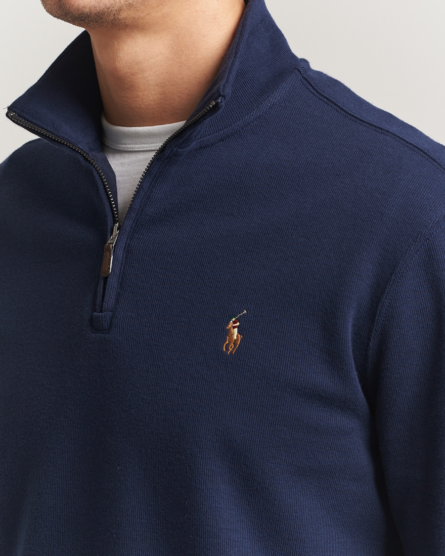 Uomini | Maglieria | Polo Ralph Lauren | Double Knitted Half Zip Cruise Navy