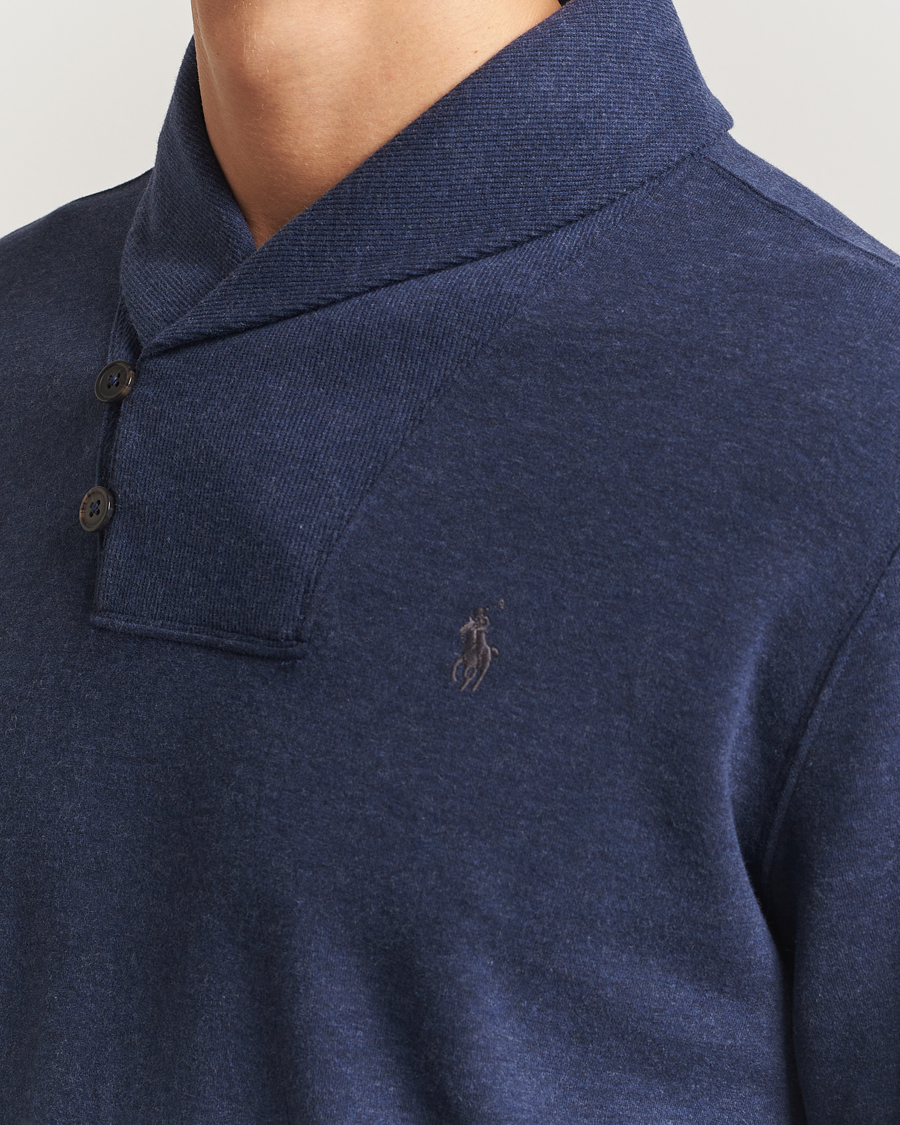 Uomini | Maglieria | Polo Ralph Lauren | Double Knitted Shawl Collar Sweater Navy Heather
