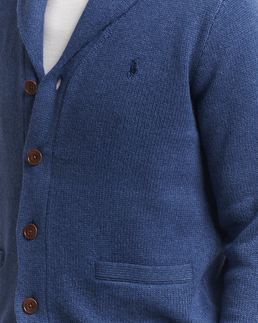 Uomini | Maglieria | Polo Ralph Lauren | Wool/Cashmere Shawl Collar Cardigan Navy Heather