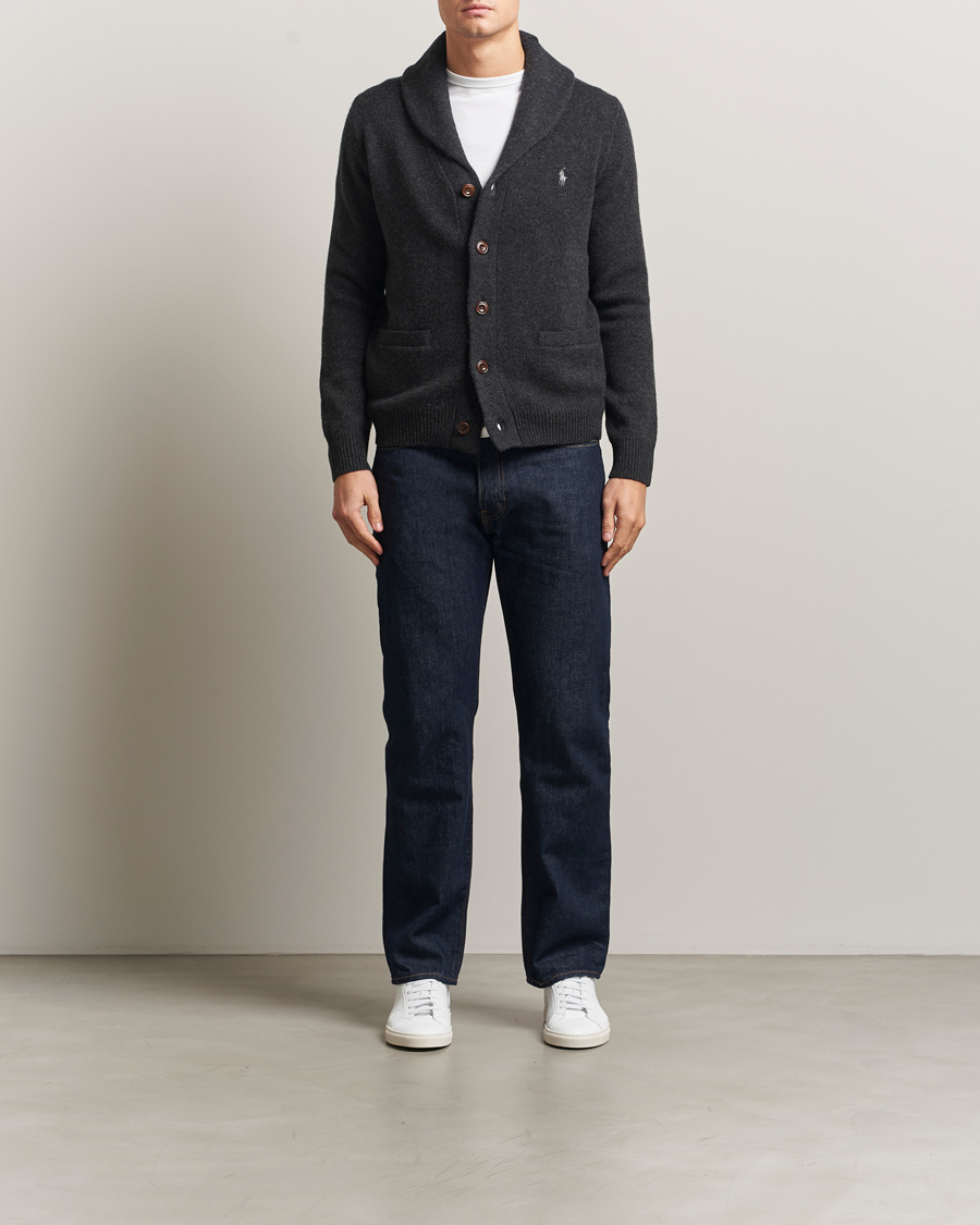 Uomini | Maglieria | Polo Ralph Lauren | Wool/Cashmere Shawl Collar Cardigan Granite Heather