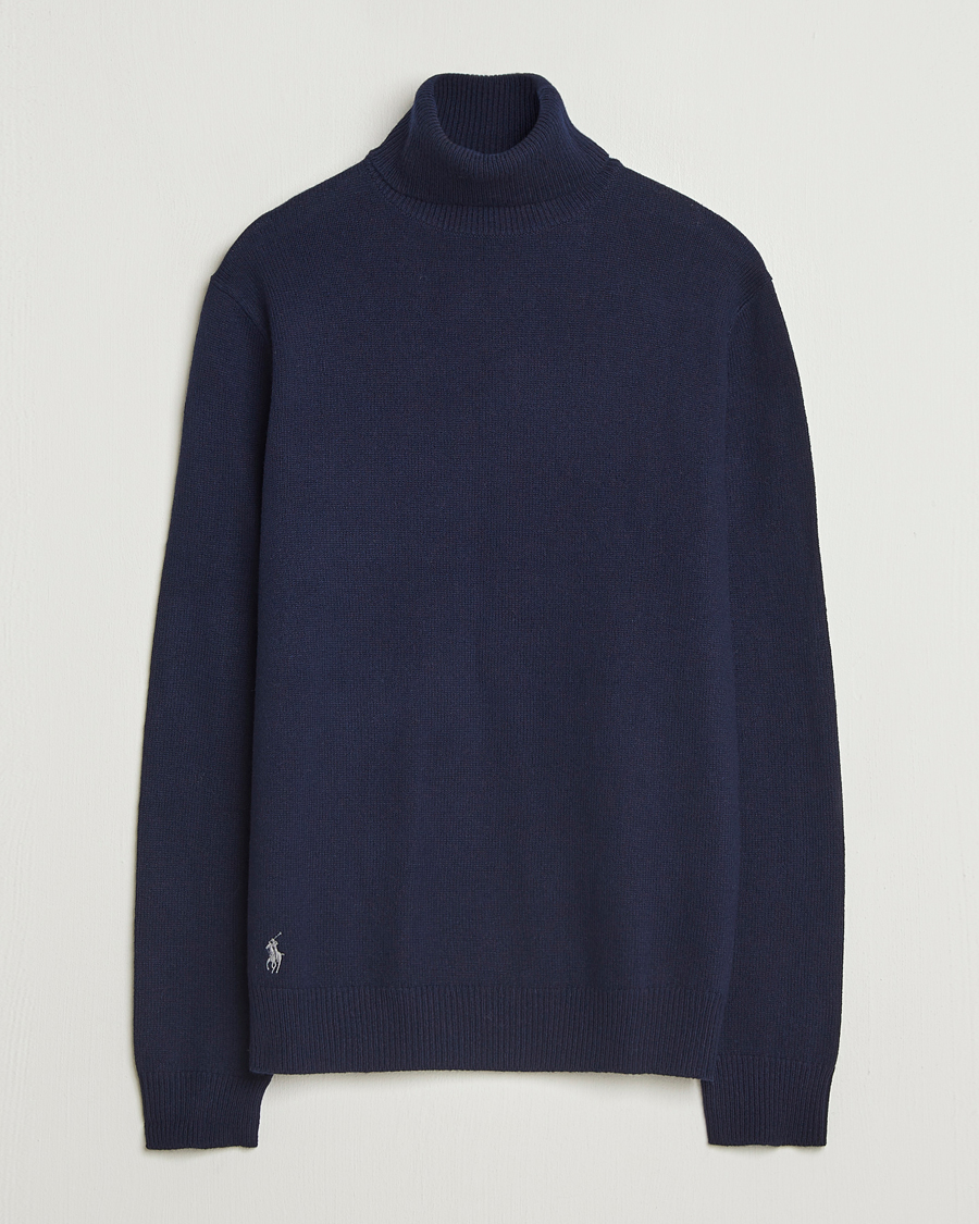 Uomini | Maglieria | Polo Ralph Lauren | Cotton/Wool Rollneck Hunter Navy