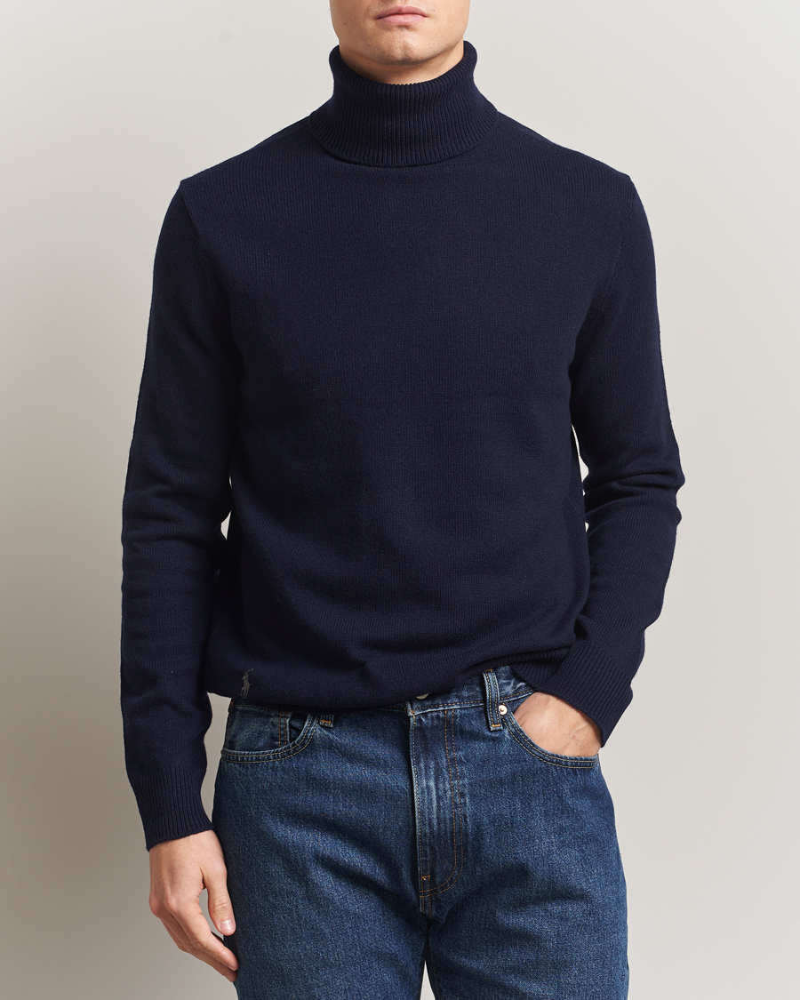 Uomini | Maglieria | Polo Ralph Lauren | Cotton/Wool Rollneck Hunter Navy